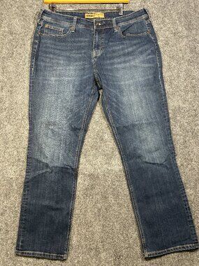 Seven7 Jeans Mens 38 Cotton Stretch Slim Straight Leg Pockets Medium Wash Zip
